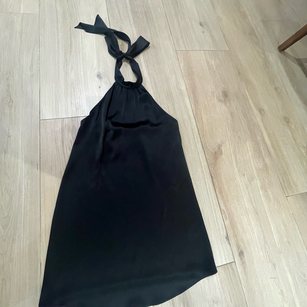 Alice and Olivia Elegant Black Halter Dress S